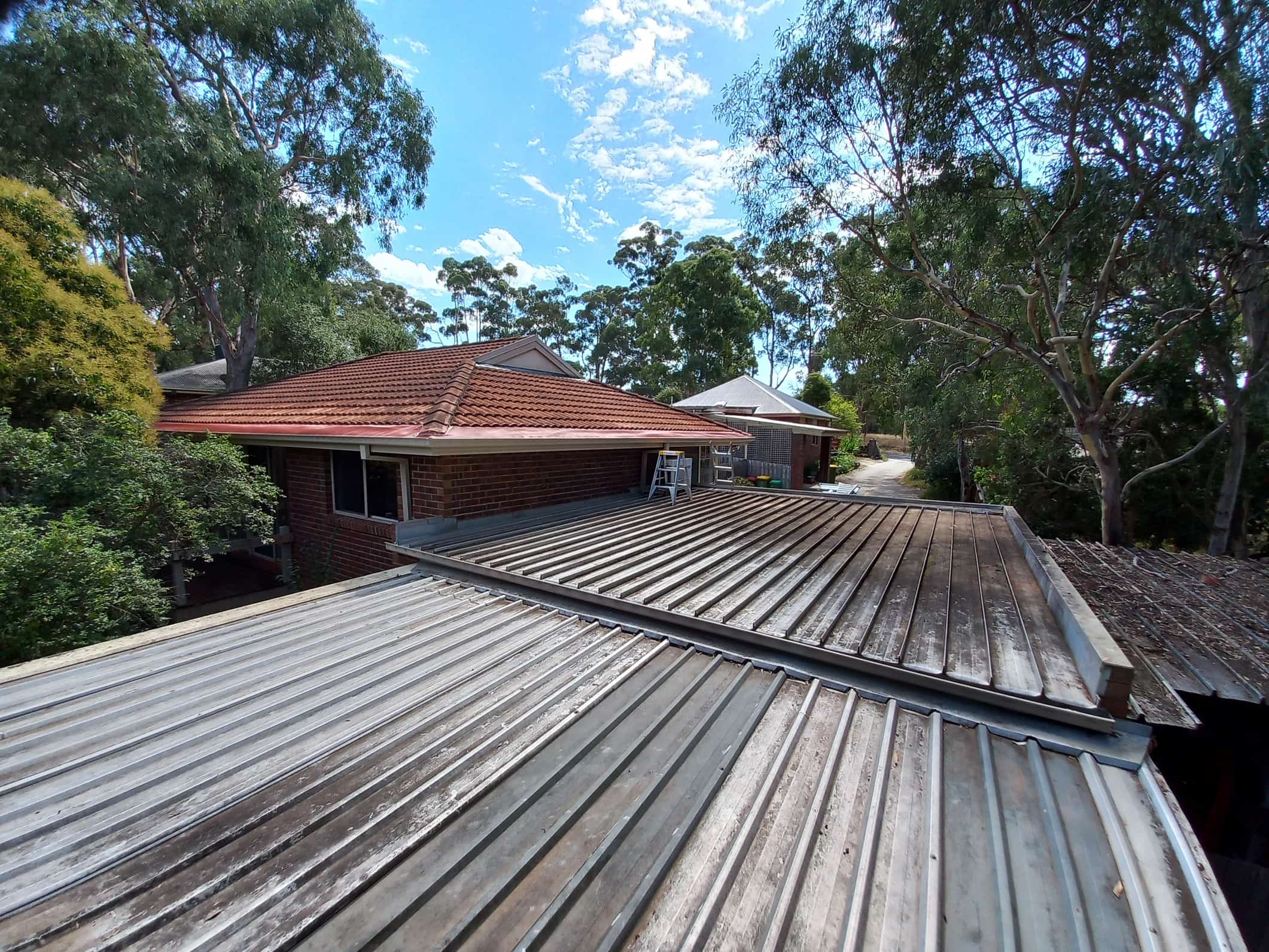 A roof and gutter made fully clear of possum poo, rubbish and leaf debris.