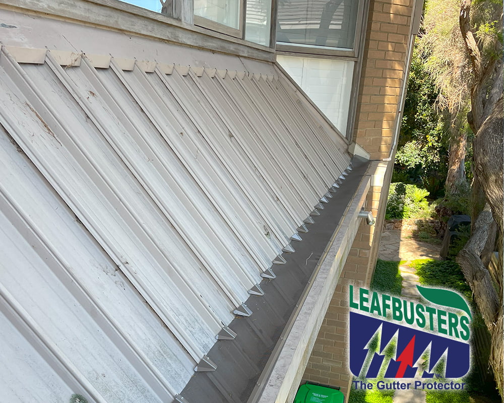 Leafbusters Aluminium Gutter Guards installed and fitted on Steep roofs