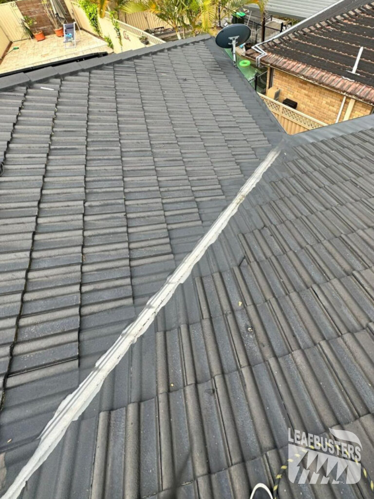 Roof valley on a tiled roof in Melbourne